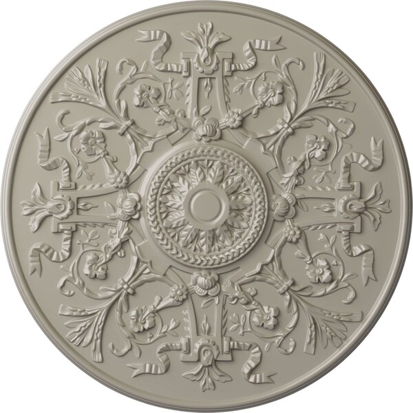 Ekena Millwork Versailles Ceiling Medallion (Fits Canopies up to 3 1/4"), Hand-Painted Pearl White, 33"OD x 1 3/4"P CM33VEPWS - main